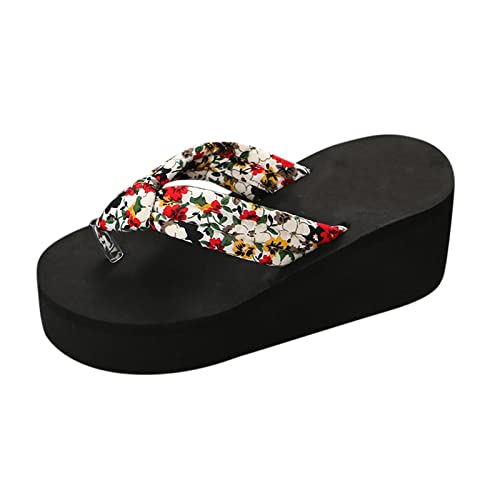 pxjsdwe Pantoletten Damen Bequem Elegant Hausschuhe Pantoletten mit Absatz Offene Zehen Sommer Sandalen Slipper Zehentrenner Flip Flops Plateau Rutschfeste Orthopädische Sandalen Sommerschuhe von pxjsdwe