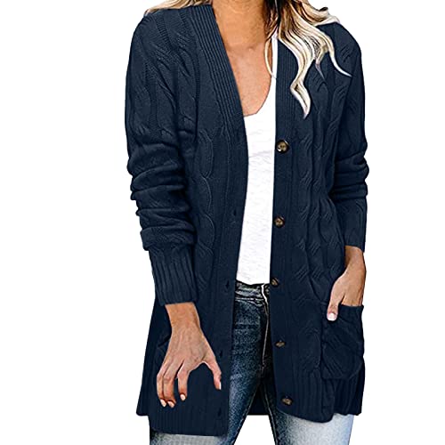 pxjsdwe Strickjacke Damen Dünne Sommer Strick Cardigan Strickjacke Elegant Lang Windjacke Sommerjacke Leicht Oversized Outdoorjacke Pullover Feinstrick Schwarz Bequeme Sommermantel Strickwaren von pxjsdwe