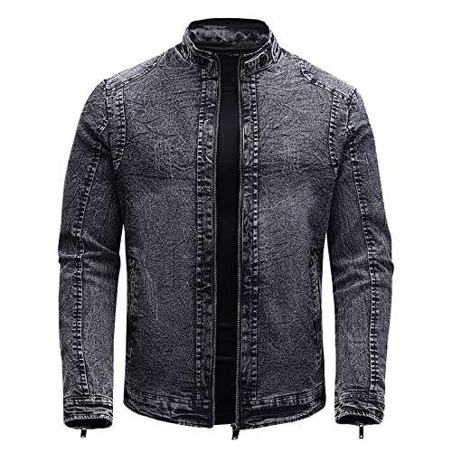 pxjsdwe cordjacke herren, Jeans Jacke Herren Slim Fit Leichte Denim Jacket Übergangsjacke Stehkragen Große Größen Jeansjacke Sommerjacke Vintage Western Bikerjacke Motorrad Schwarz Hemdjacke pxjsdwe cordjacke herren, Jeans Jacke Herren Slim Fit Leichte Denim Jacket Übergangsjacke Stehkragen Große Größen Jeansjacke Sommerjacke Vintage Western Bikerjacke Motorrad Schwarz Hemdjacke von pxjsdwe