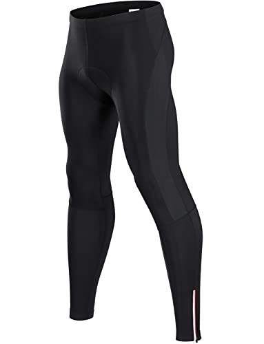 qualidyne Herren Radhose 3D gepolstert Winter Radhose Kompressionshose Outdoor Reiten Fahrrad Leggings, Herren, schwarz, X-Large von qualidyne