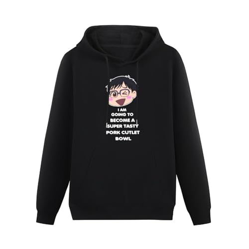 questo Men's Hoody Funny Yuri On Ice Tasty Pork Cutlet Bowl Hoodies Pullover Long Sleeve Sweatshirts M von questo