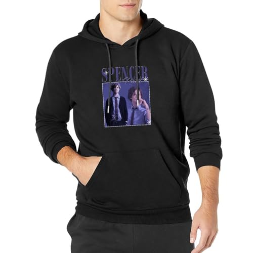 questo Spencer Reid Graphic Print Long Sleeve Tshirts Men Women Fashion Vintage Hip Hop Hoodie Tops Harajuku Hoody L von questo