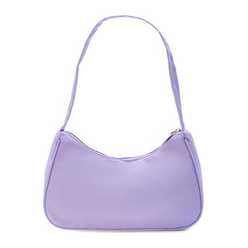 rackbone WANGQI Damen Handtaschen Schultertasche, modische lässige klassische All-Match-Unterarmtasche einfarbige Achsel Tasche Nylon Hobos Tasche Frauen Reißverschluss Umhängetasche (Große) von WANGQI