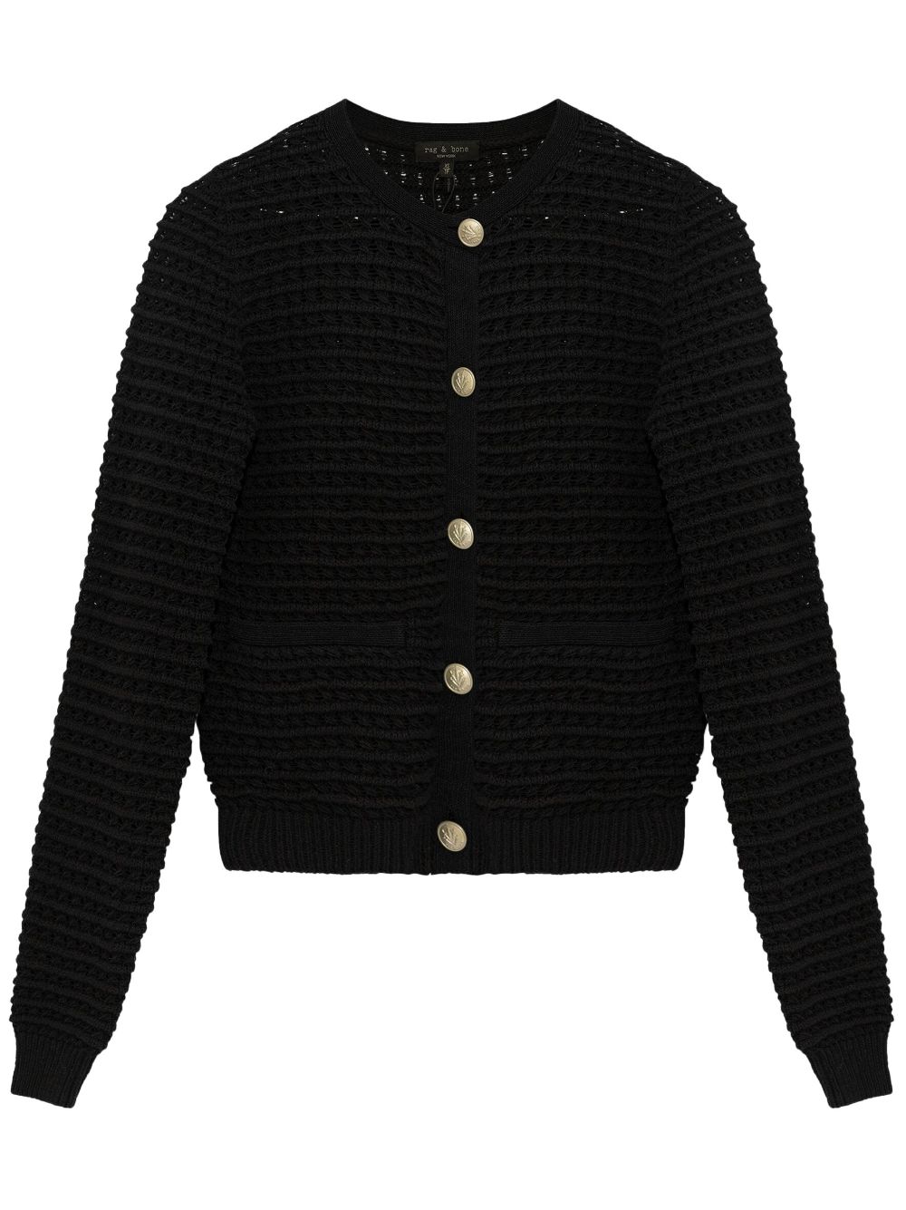 rag & bone Gerippter Marlee Cardigan - Schwarz von rag & bone