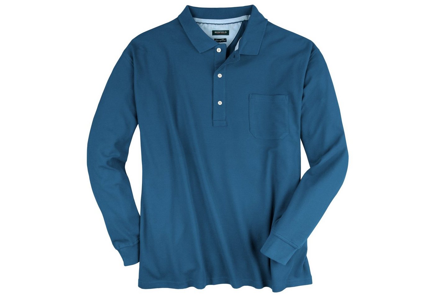 redfield Langarm-Poloshirt Übergrößen Herren Langarm-Poloshirt indigoblau Redfield Harry von redfield