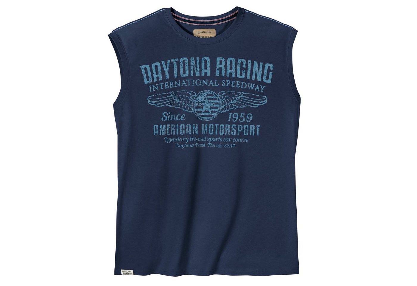 redfield Muscleshirt Große Größen Herren Muskelshirt Daytona Racing denimblau Redfield von redfield