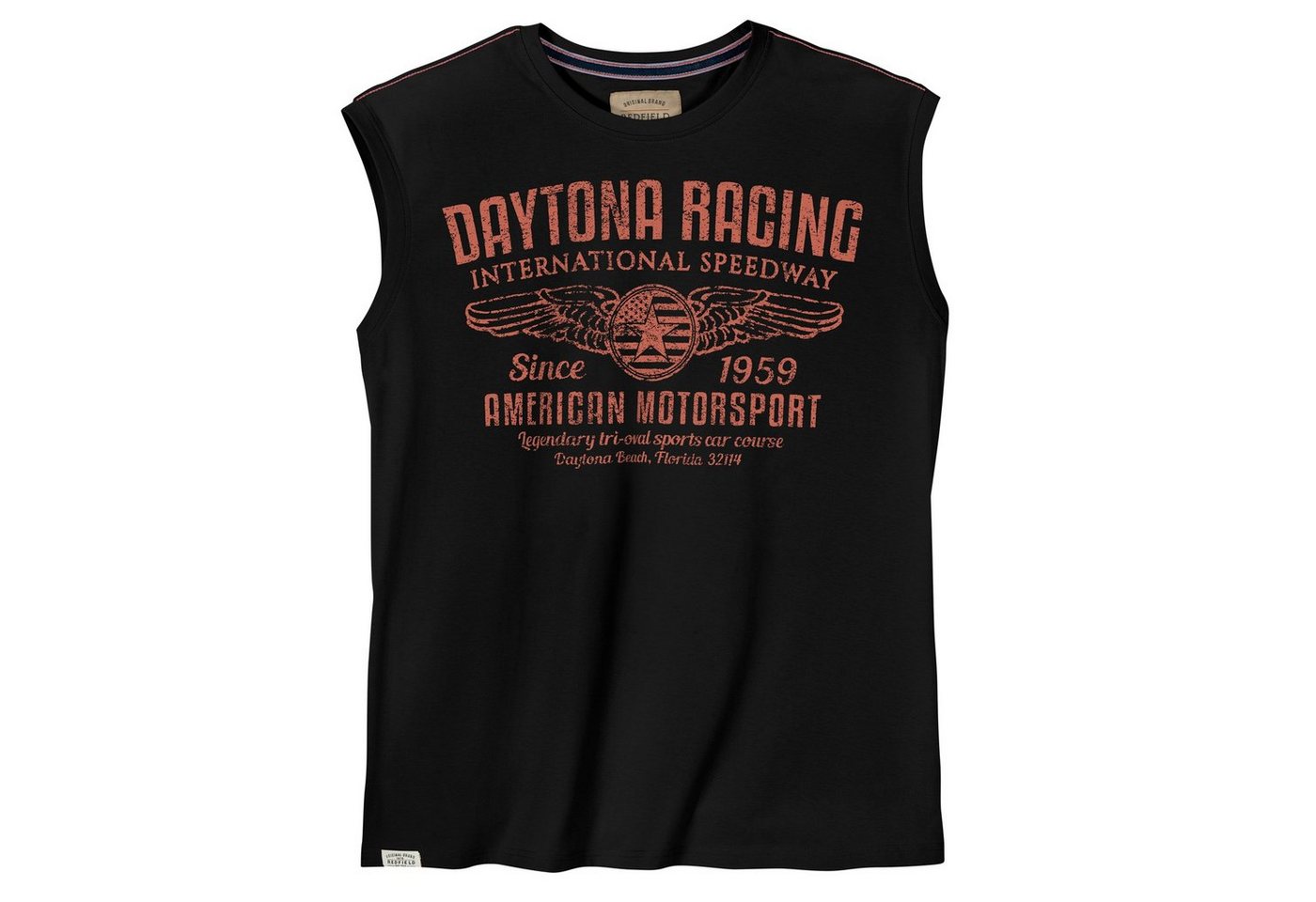 redfield Muscleshirt Große Größen Herren Muskelshirt Daytona Racing schwarz Redfield von redfield