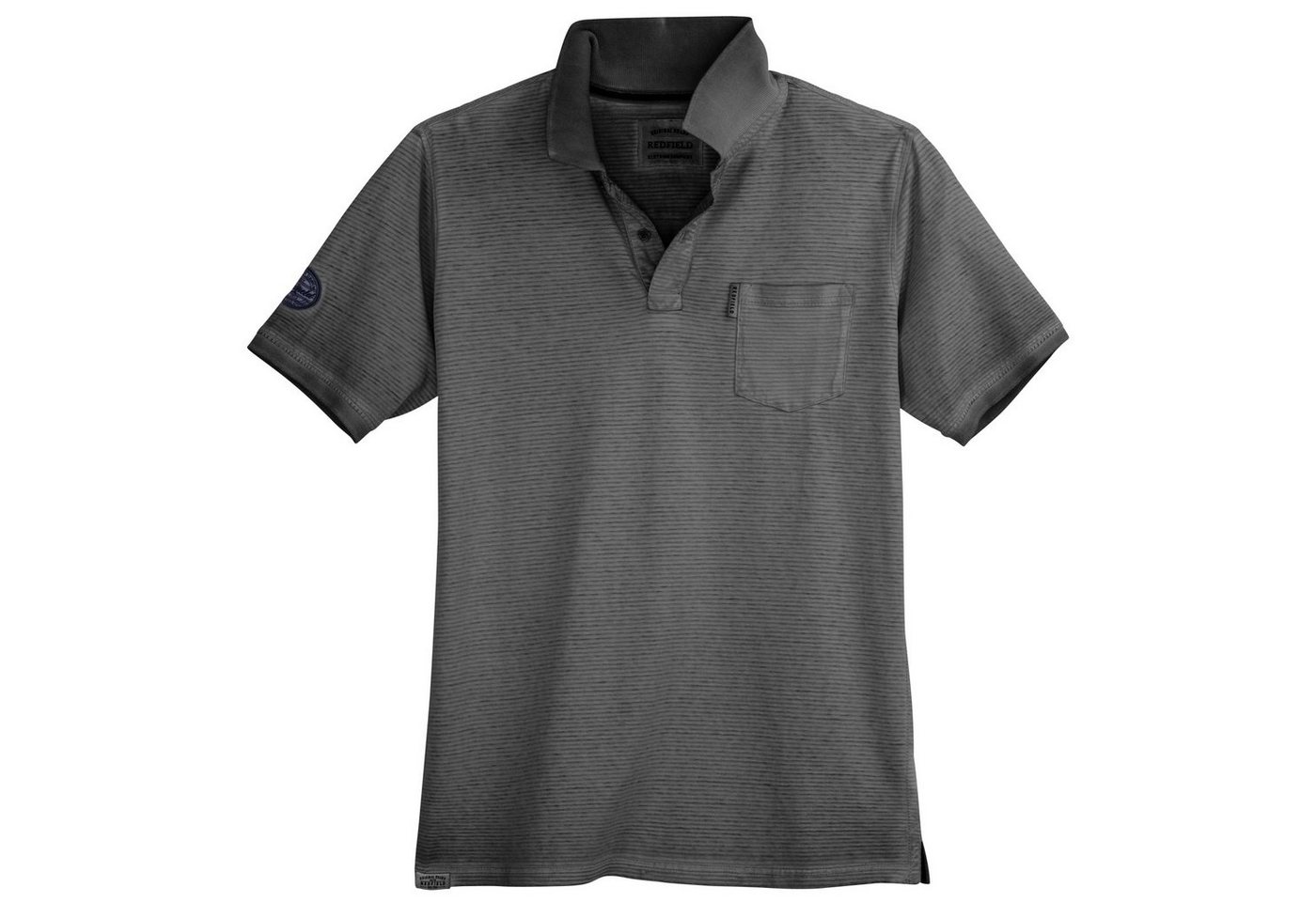 redfield Poloshirt Große Größen Herren Poloshirt Used Look lavendel schwarz Redfield von redfield