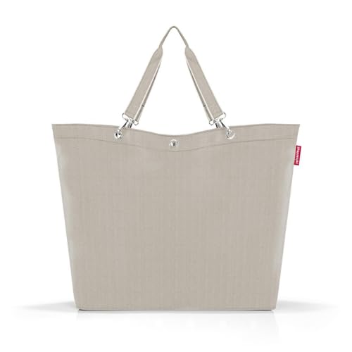 reisenthel shopper XL herringbone sand – Geräumige Shopping Bag und edle Handtasche in einem – Aus wasserabweisendem Material von reisenthel
