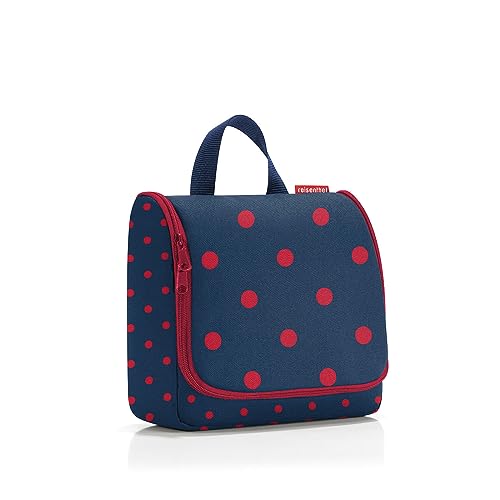 reisenthel toiletbag XL - XL praktischer Kulturbeutel mit Haken, wasserabweisendes Material, Farbe:Mixed dots red von reisenthel