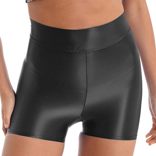 renvena Damen Sporthose Kurz Eng Leggings Shorts Laufshorts Nylon Höschen Sport Fitness Training Yoga Workout Shorts Kleidung Schwarz XL von renvena