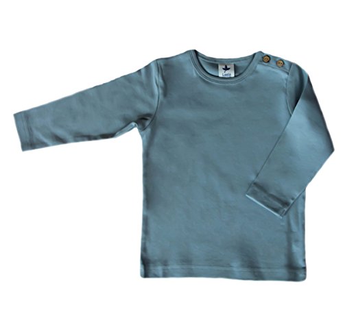 Baby Kinder Langarmshirt Bio-Baumwolle 13 Farben T-Shirt Shirt Jungen Mädchen Gr. 50/56 bis 140 (74-80, grau-hell) von rescence naturel/Baby-Kinder