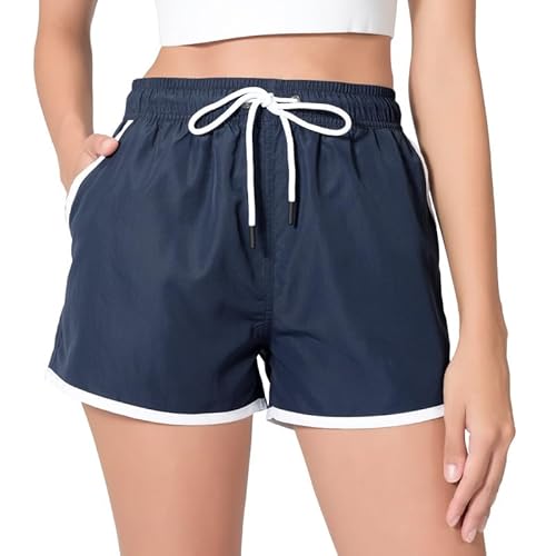 riemot Badeshorts Damen Schnelltrocknend Kurze Sporthose Trainingshose Yogahose Sommer Badehose Atmungsaktiv Schwimmshorts UV Schutz Strandshorts Boardshorts Mit Tasche und Gummizug,Marineblau,S riemot Badeshorts Damen Schnelltrocknend Kurze Sporthose Trainingshose Yogahose Sommer Badehose Atmungsaktiv Schwimmshorts UV Schutz Strandshorts Boardshorts Mit Tasche und Gummizug,Marineblau,S von riemot