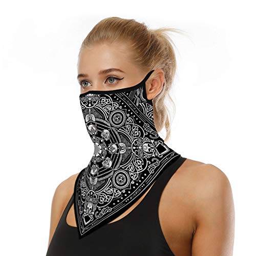 riou Face Shield Multifunktionstuch Motorrad Mundschutz Halstuch Bandana Schlauchschal für Damen Herren von riou