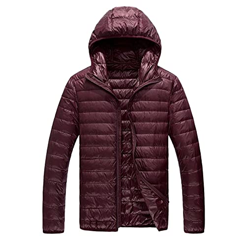 riou Leichte Steppjacke Herren mit kapuze Outdoor Winddichte Übergangsjacke Winterjacke Outdoorjacke Große größen Freizeitjacke Frühlingsjacke Herbst Bomberjacke Puffer Jacket Verstaubar von riou