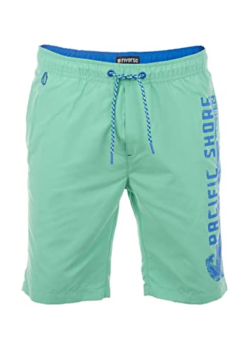 riverso Badehose Herren Regular Fit RIVJannik Badeshorts Sporthose Schwimmhose Shorts Kurze Hosen Print Elastischer Bund Grün 4XL, Größe:4XL, Farbe:Flashy Green (52600) von riverso