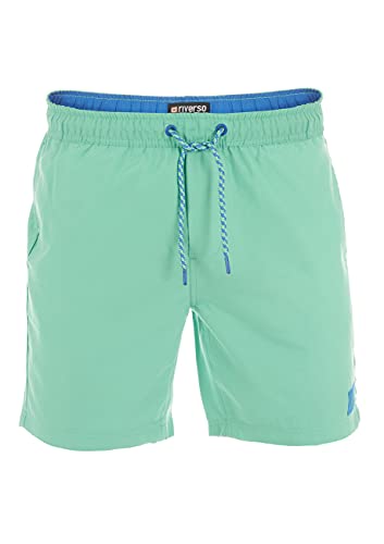 riverso Badehose Herren RIVDavid Regular Fit Schwimmhose Sporthose Kurze Hose Taschen Shorts Elastischer Bund Grün 5XL, Größe:5XL, Farbe:Bright Green (12600) von riverso