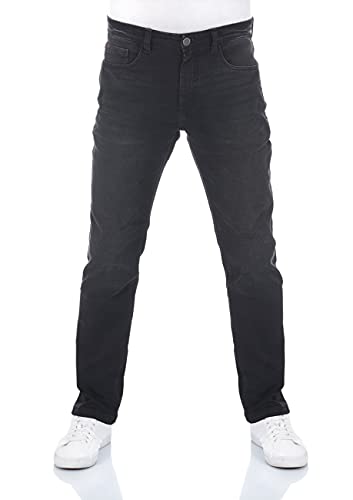 riverso Herren Jeans Hose RIVChris Straight Fit Jeanshose Baumwolle Denim Stretch Schwarz w29, Farbe:Black Denim (24000), Größe:29W/32L von riverso