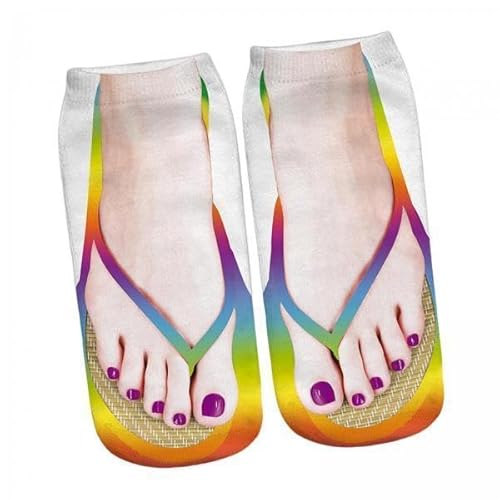 rockible 2x Flip Flops Fun Damen Mädchen Print Socken Komfort Slipper Socken Herren Neuheit Casual Personalisiert Low Cut Ankle Crew rockible 2x Flip Flops Fun Damen Mädchen Print Socken Komfort Slipper Socken Herren Neuheit Casual Personalisiert Low Cut Ankle Crew von rockible