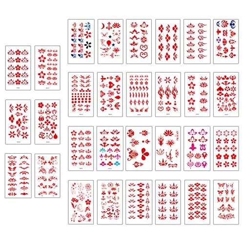 rockible 30 X Gesichtsaufkleber, Dekoration für Kostümzubehör, , Sammelalbum von rockible