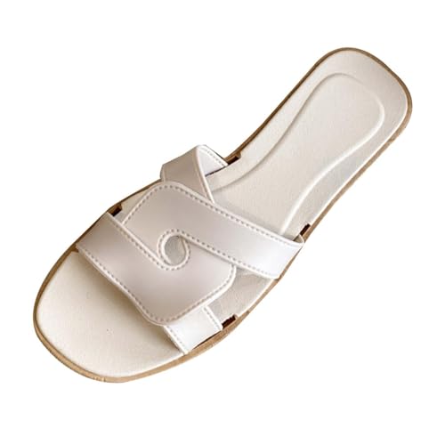 rockible Damen Slide Sandalen mit offener Spitze, modische Slides für Spaziergänge am Strand, Urlaub, Reisen, 38 bis 39 von rockible