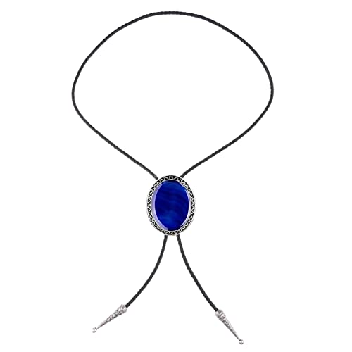 rockible Ovale Bolotie Krawatte, Amerikanisches Kostüm, Verstellbare Legierungshalskette für Party, Blau rockible Ovale Bolotie Krawatte, Amerikanisches Kostüm, Verstellbare Legierungshalskette für Party, Blau von rockible