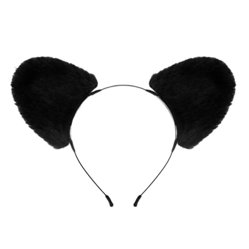 rockible Stirnband mit Pandaohren, Cosplay-Haarschmuck für Rollenspiele, Abschlussball, Halloween-Geschenke, Schwarz rockible Stirnband mit Pandaohren, Cosplay-Haarschmuck für Rollenspiele, Abschlussball, Halloween-Geschenke, Schwarz von rockible