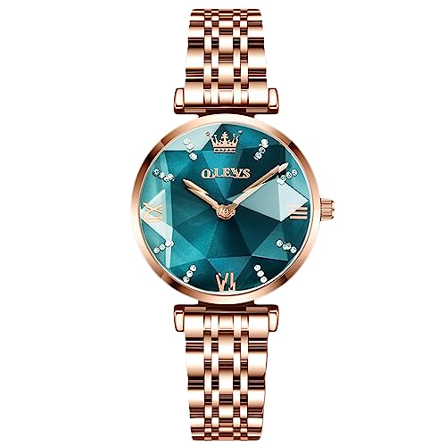 rorios Damen Uhren Analog Quarz Uhr mit Rosegold Edelstahlarmband wasserdichte Uhren Elegant Kleid Uhren für Frauen Mädchen von rorios