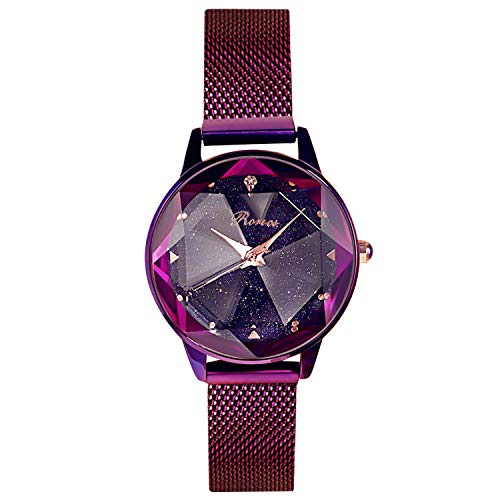 rorios Damen Uhren Mode Damen Armbanduhren Sternenklarer Himmel Dial Mesh Armband Women Watch Klassische Mädchen Uhr von rorios