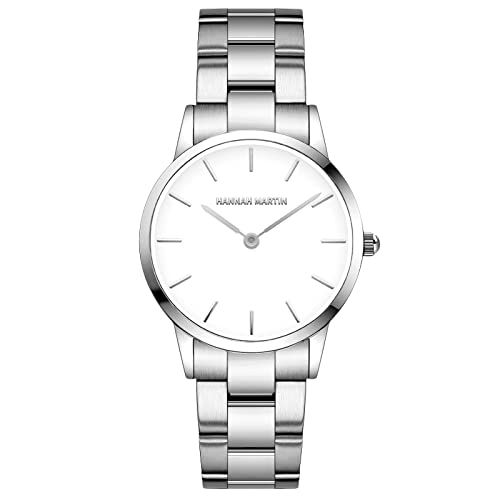 rorios Damen Uhren Wasserdicht Analog Quarz Armbanduhr mit Edelstahlarmband Minimalistisch Klassisch Uhr für Mädchen Frauen von rorios