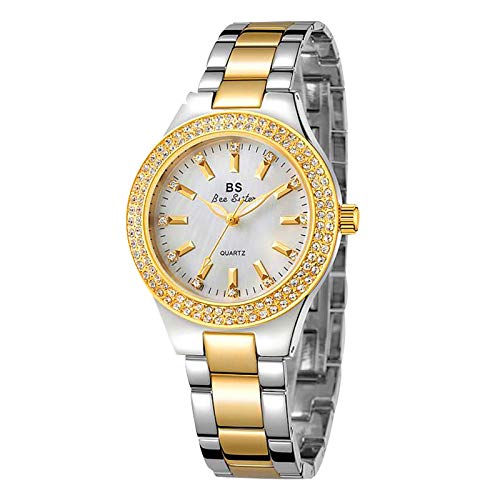 rorios Damen Uhren wasserdichte Analog Quarz Armbanduhr mit Edelstahlarmband Mode Strass Armbanduhr für Mädchen Frauen von rorios