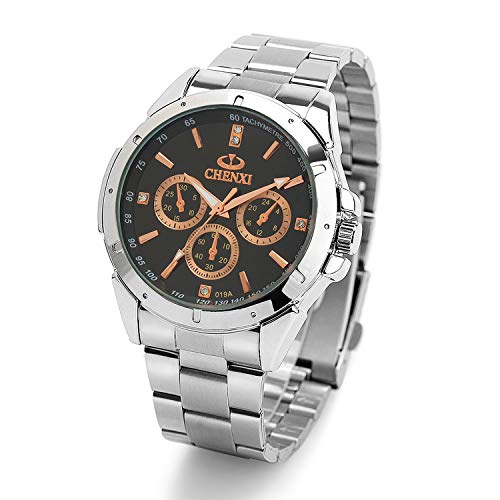 rorios Herren Uhren Analog Quarz Armbanduhr Wasserdicht Männer Uhr mit Edelstahl Armband Multifunktionale Mode Herrenuhr Elegant Uhr Herren Kleid von rorios