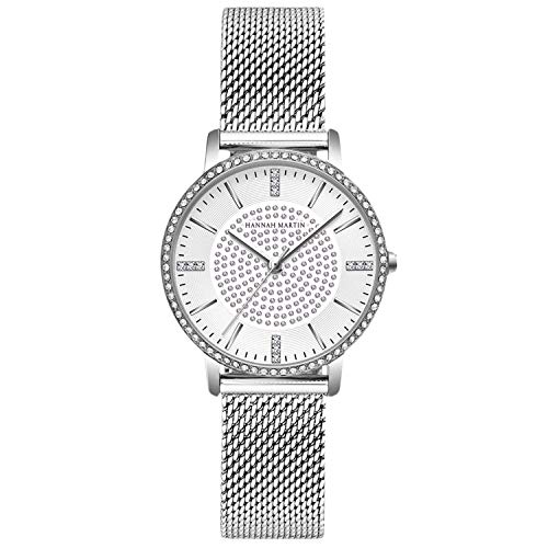 rorios Klassische Damen Uhr Diamant Uhr Analog Quarz Armbanduhr Mesh Edelstahl Band Romantisch Damen Uhr von rorios