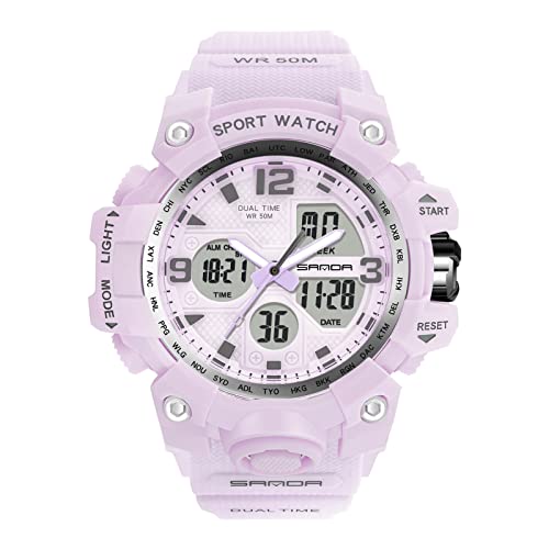 rorios Damen Uhren Digital Quarz Armbanduhren Wasserdicht Sportuhr Militär Uhren mit Alarm Timer Elektronische Multifunktions Uhr für Damen von rorios