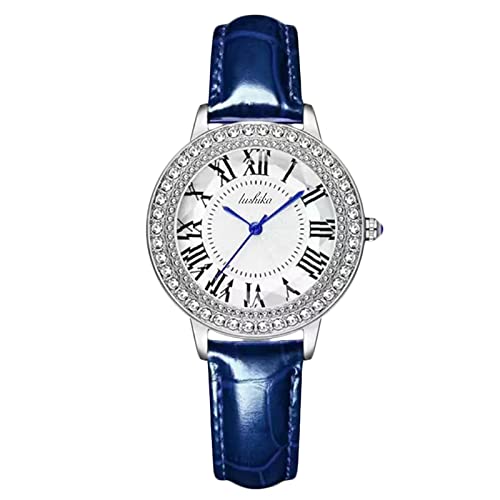 rorios Damenuhren Analog Quarz Uhr mit Lederband Sternenklarer Himmel Dial Uhren wasserdichte Armbanduhr für Frauen Mädchen von rorios