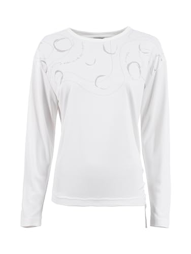 s'questo Langarmshirt Rundhalsausschnitt, grafisch,Abstrakter Print Offwhite 36 Soquesto Damen von s`questo