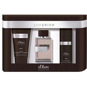 s.Oliver Herrendüfte Superior Men Geschenkset Eau de Toilette Spray 30 ml + Shower Gel 75 ml + Deodorant Spray 50 ml 1 Stk. von s.Oliver