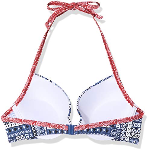 s.Oliver RED LABEL Beachwear LM Damen Cocina Bikini, blau-rot Bedruckt, 36 B von s.Oliver