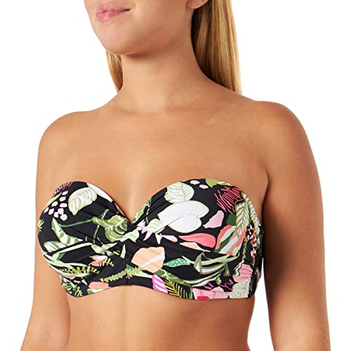 s.Oliver RED LABEL Beachwear LM Damen Herbst Bikini, schwarz Bedruckt, 36 D von s.Oliver