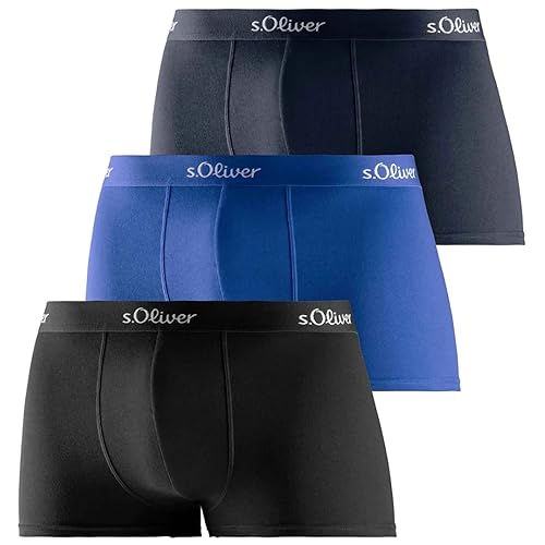s.Oliver Herren Jh-34b_ls_1 Boxershorts, blau Sortiert, passend (3er Pack) von s.Oliver