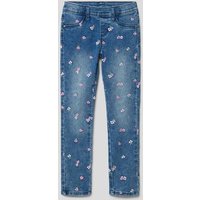 s.Oliver RED LABEL Jeans mit Motiv-Stickerei in Blau, Größe 128 von s.Oliver RED LABEL