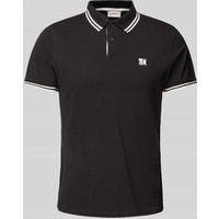 s.Oliver RED LABEL Poloshirt mit Label-Print in Black, Größe L von s.Oliver RED LABEL