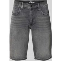 s.Oliver RED LABEL Regular Fit Jeansshorts im 5-Pocket-Design in Anthrazit, Größe 31 von s.Oliver RED LABEL