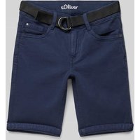 s.Oliver RED LABEL Skinny Fit Jeansshorts im 5-Pocket-Design in Marine, Größe 158 von s.Oliver RED LABEL