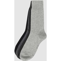 s.Oliver RED LABEL Socken mit elastischem Rippenbündchen im 6er-Pack in Anthrazit Melange, Größe 39/42 von s.Oliver RED LABEL