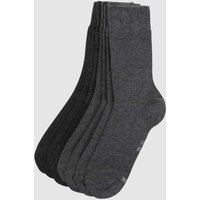 s.Oliver RED LABEL Socken mit elastischem Rippenbündchen im 6er-Pack in Anthrazit, Größe 43/46 von s.Oliver RED LABEL