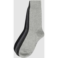 s.Oliver RED LABEL Socken mit elastischem Rippenbündchen im 6er-Pack in Anthrazit Melange, Größe 43/46 von s.Oliver RED LABEL