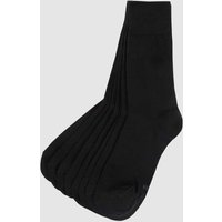 s.Oliver RED LABEL Socken mit elastischem Rippenbündchen im 6er-Pack in Black, Größe 43/46 von s.Oliver RED LABEL