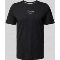 s.Oliver RED LABEL T-Shirt mit Label-Print in Black, Größe M von s.Oliver RED LABEL