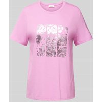 s.Oliver RED LABEL T-Shirt mit Motiv-Print in Rose, Größe 44 von s.Oliver RED LABEL